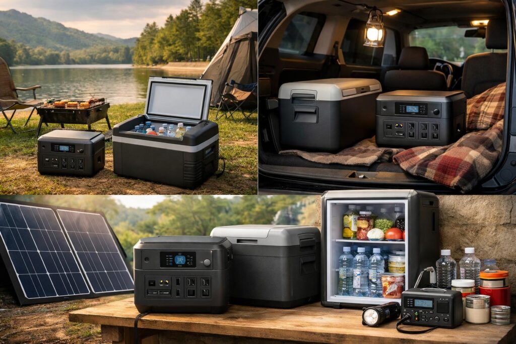 利用シーン別 ポータブル冷蔵庫に必要なポータブル電源の容量目安