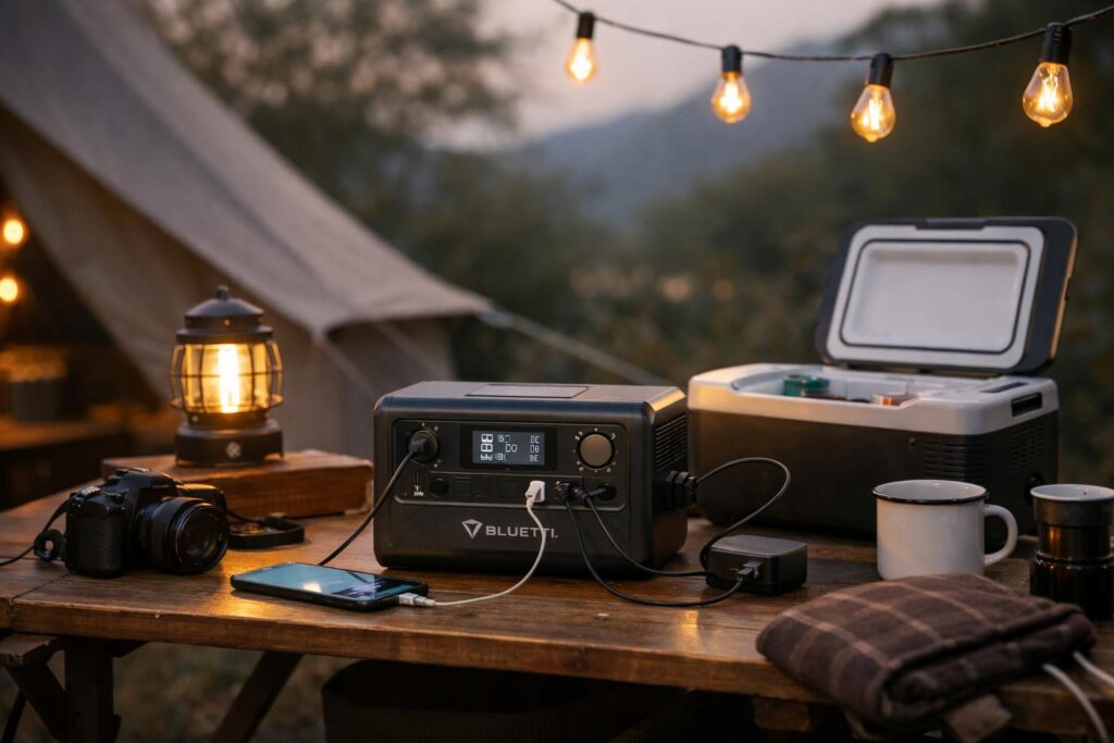 BLUETTI EB3Aでキャンプを快適に