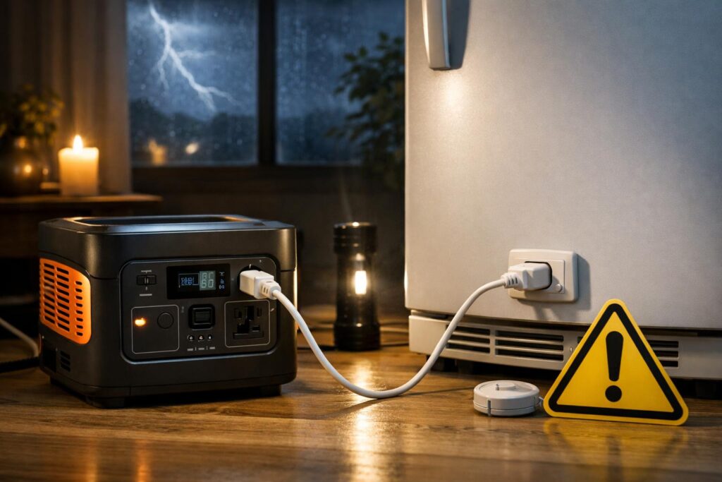 ポータブル電源で停電時も冷蔵庫を安全に使う