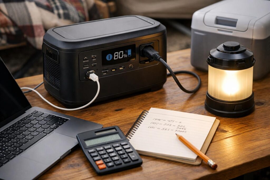 ポータブル電源の容量と目安の考え方と計算方法