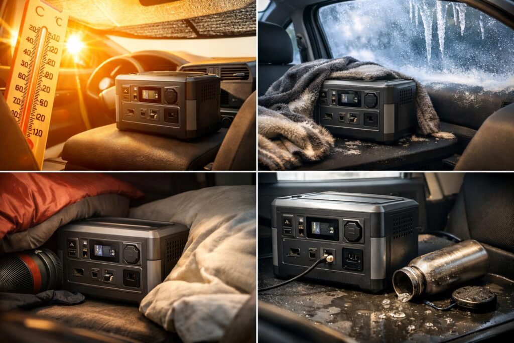 ポータブル電源を車中泊で安全に使うための注意点