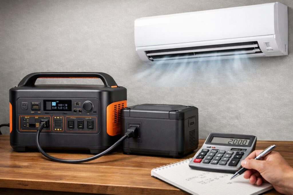 エアコンが動くポータブル電源の選び方と計算方法