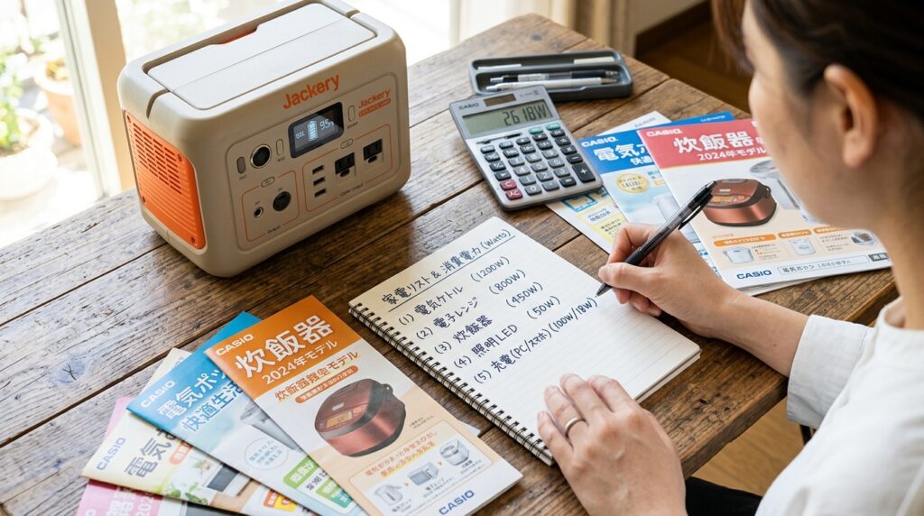 使いたい家電に合わせたポータブル電源の選び方