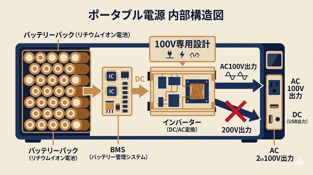 200V家電をポータブル電源で使えない理由