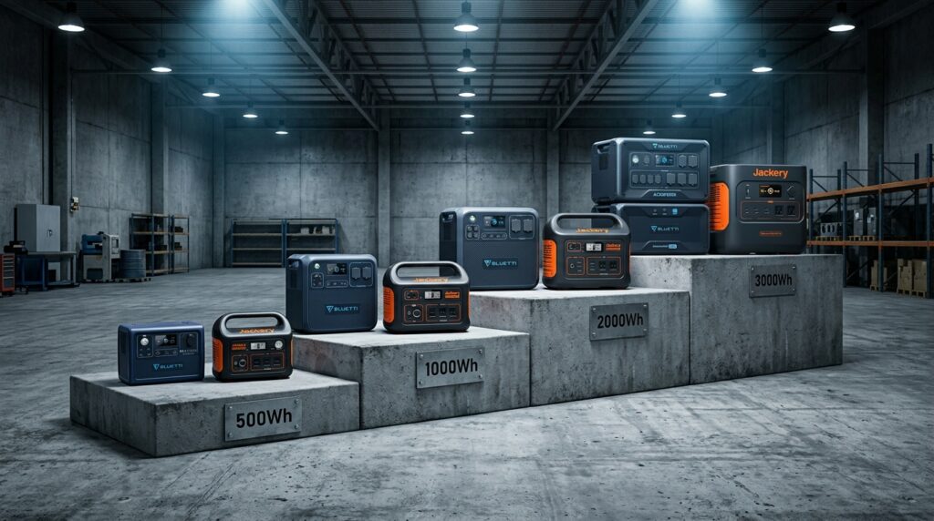 容量別ベストバイ対決｜500Wh・1000Wh・2000Wh・3000WhクラスでBLUETTIとJackeryを比較