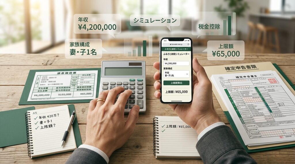 寄付上限額の計算方法｜年収別シミュレーション