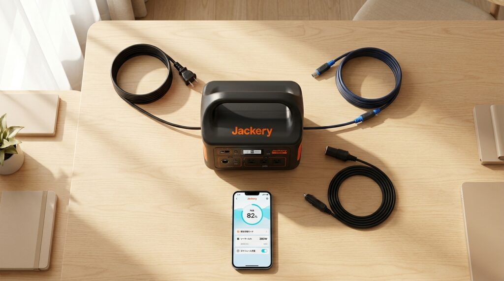 Jackery 1500 Newの充電方法とアプリ機能|緊急充電・ソーラー・スケジュール