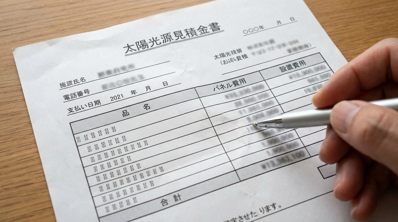 見積書の「内訳」とkW単価で適正価格を見抜く