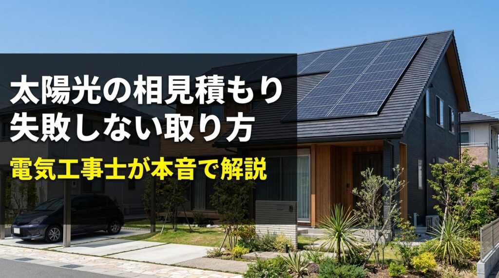 太陽光の相見積もり失敗しない取り方