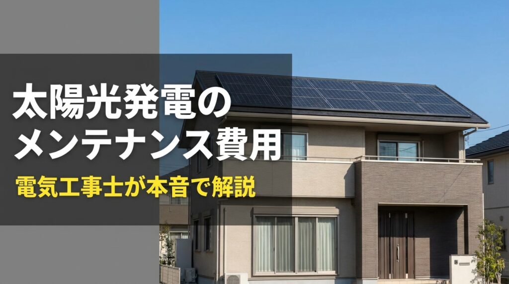 太陽光発電のメンテナンス費用
