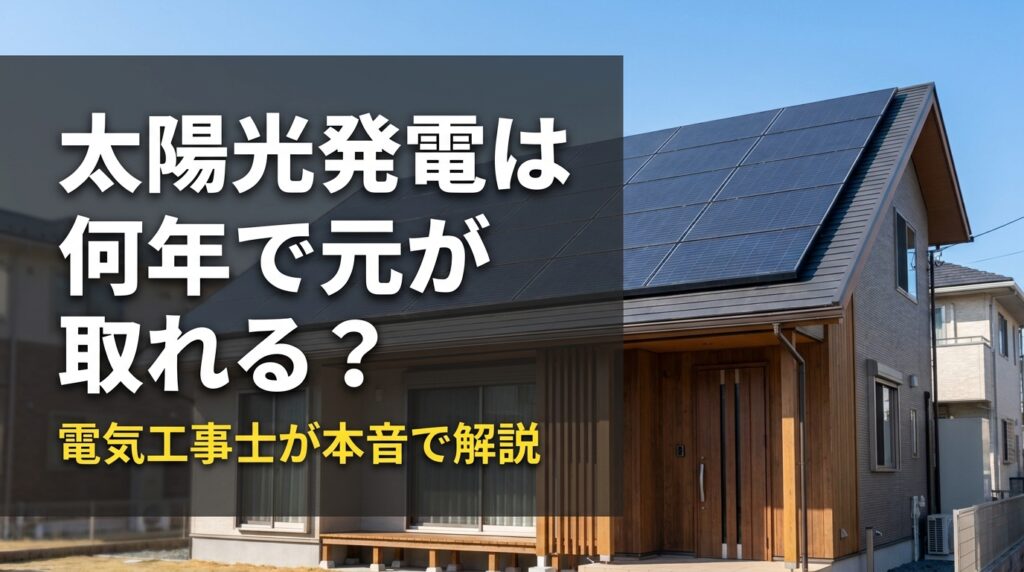 太陽光発電は何年で元が取れる?