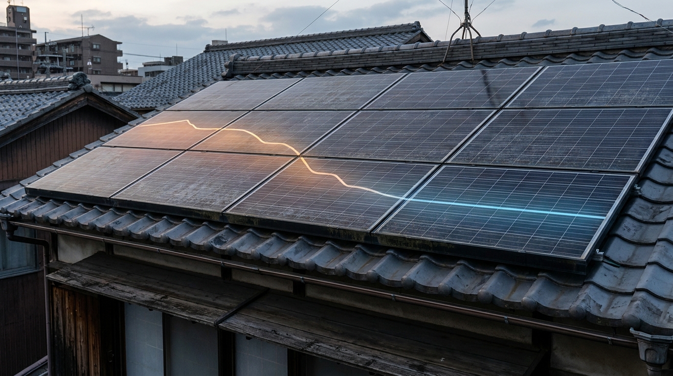 太陽光パネルはどう劣化する？年0.5%前後で発電量が下がる