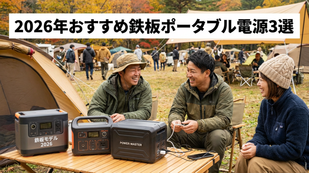 2026年のおすすめ「鉄板」ポータブル電源3選