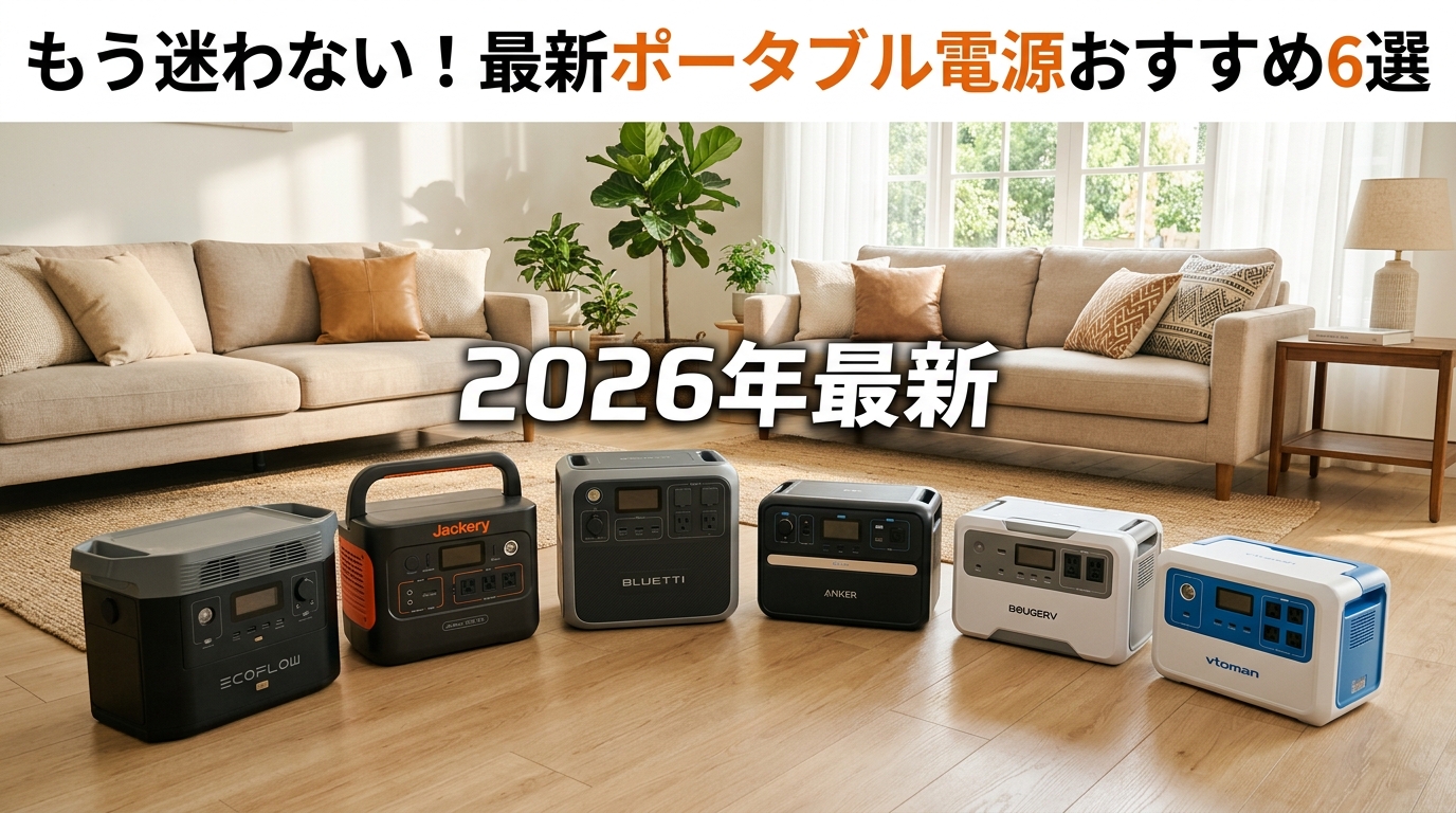 ポータブル電源おすすめ6選【2026年】