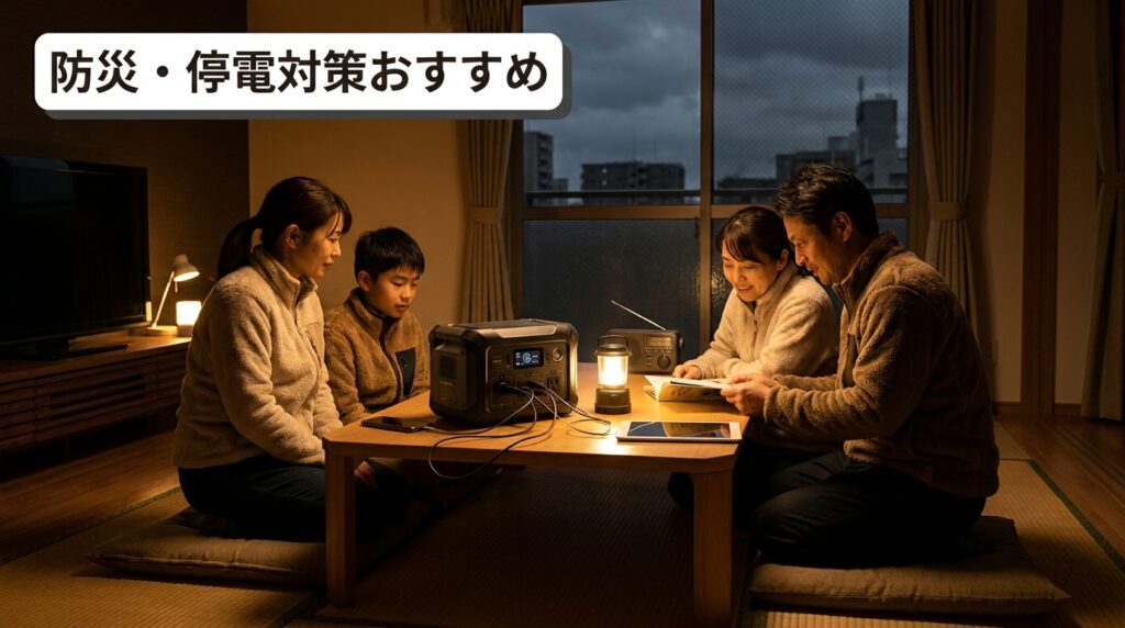 【防災・停電対策向け】ポータブル電源おすすめ5機種|長寿命+UPS搭載が安心