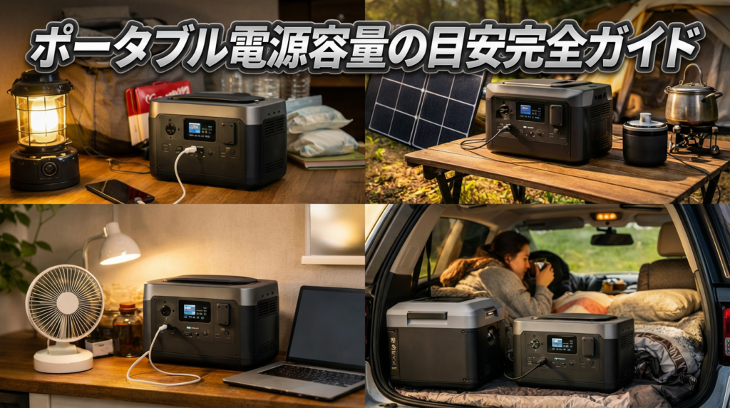 ポータブル電源容量の目安完全ガイド
