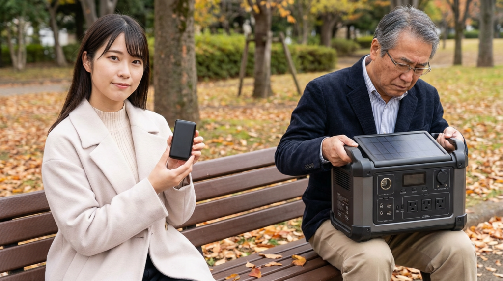 モバイルバッテリーとポータブル電源