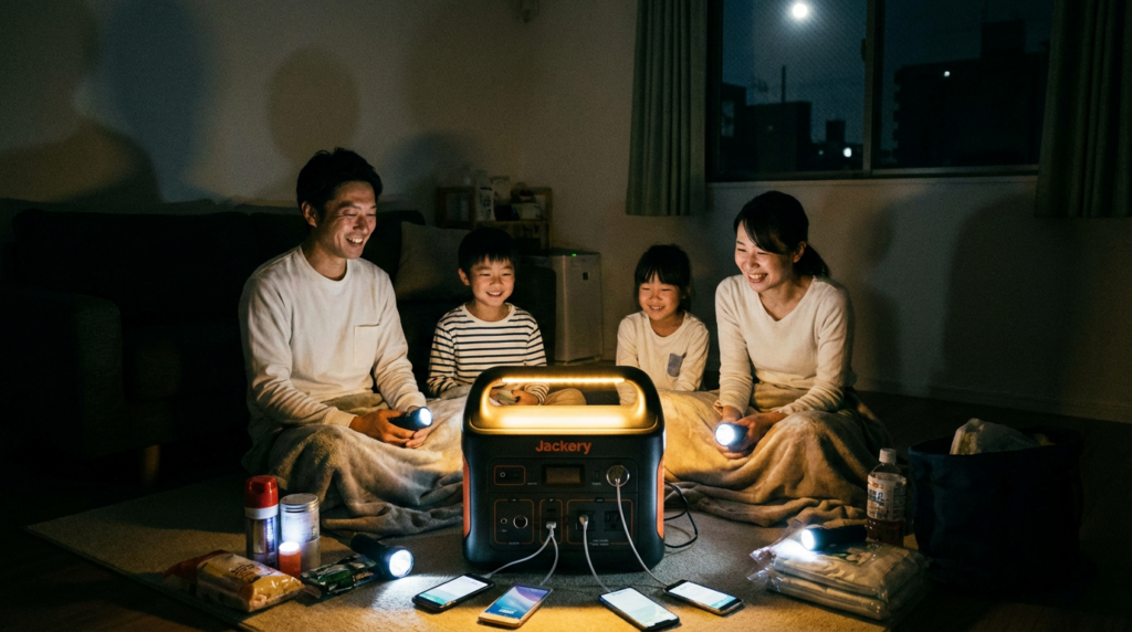 長期停電時の「情報収集(スマホ)」と「連絡手段」を確保できる