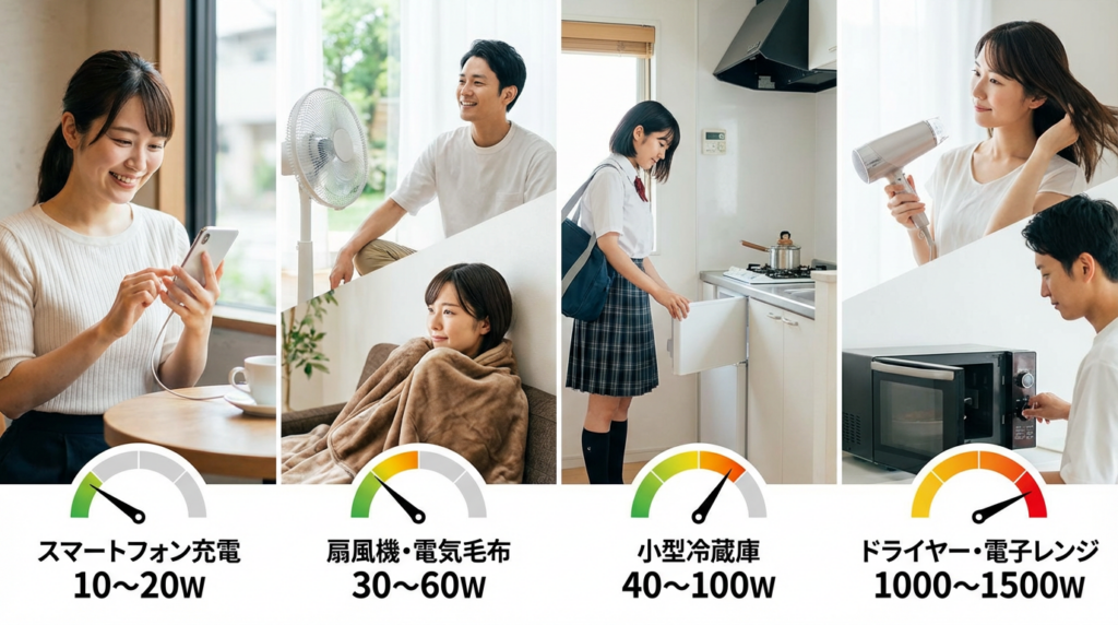 家電別定格出力