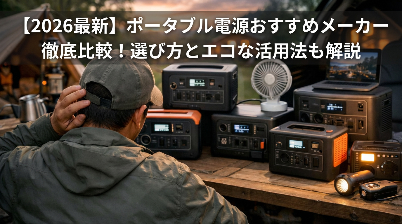 【2026最新】ポータブル電源おすすめメーカー徹底比較！選び方とエコな活用法も解説