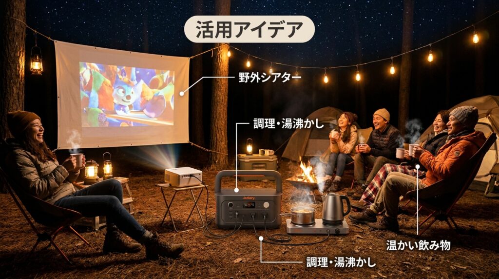 キャンプをもっと快適にするポータブル電源の活用アイデア