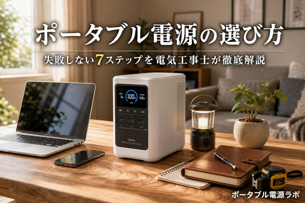 【2026年版】ポータブル電源の選び方｜失敗しない7ステップを電気工事士が徹底解説