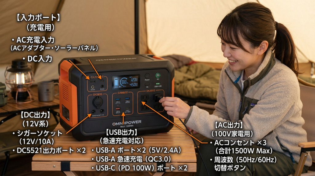 出力ポートの種類