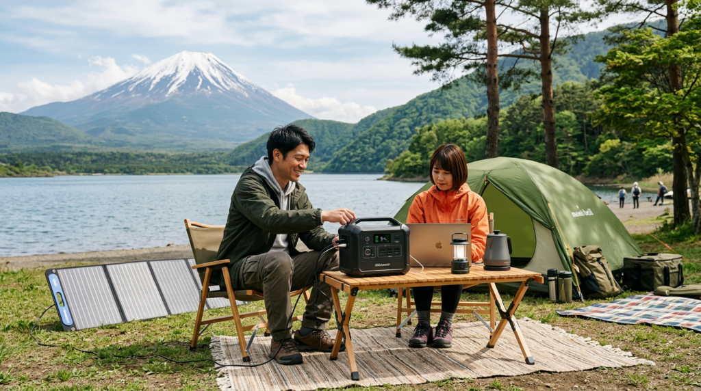 ポータブル電源って種類が多くて、どれを選んでいいか迷っちゃいますよね！特に最近話題になっている「ダブソン（Dabbsson）」のポータブル電源、名前は聞くけど実際の評判や他のメーカーと何が違うのか、全くわからないという方も多いのではないでしょうか。

そこで今日は、ダブソンのポータブル電源を確実に選べるようになるために、その特徴からおすすめモデルまでわかりやすく解説していきます！

結論から言うと、ダブソンを選ぶべき最大の理由は「半固体リン酸鉄リチウムイオン電池」を採用している点にあります。これにより、従来のリチウムイオン電池を凌駕する圧倒的な「安全性」と、充放電サイクル4,000回（約15年）という驚異の「長寿命」を実現しているんです。

この記事を読むことで、ダブソンがどこの国のメーカーなのかといった基本情報から、キャンプや車中泊、さらには防災・停電対策に最適なモデルの比較までがしっかりとわかります。

消費者庁でもモバイルバッテリーやポータブル電源の取り扱いに関する注意喚起が行われていますが、ダブソンは釘刺しテストもクリアするほどの高い安全性を誇るので安心です。

いざという時のためのソーラーパネルを使った充電方法や、一番お得に買える方法もあわせてご紹介するので、ぜひ最後まで読んであなたにぴったりの1台を見つけてくださいね！

Dabbsson（ダブソン）とは？どこの国のメーカー？

ポータブル電源のダブソン（DABBSON）って最近よく聞くけど、一体どこの国のメーカーなの？と疑問に思っている方も多いですよね！

Jackery（ジャクリ）やEcoFlow（エコフロー）、Anker（アンカー）、BLUETTI（ブルーティ）、ALLPOWERS（オールパワーズ）など、有名なポータブル電源メーカーがたくさんある中で、新興ブランドであるDABBSSONがどう違うのか気になるところです。

ズバリ結論から言うと、Dabbsson（ダブソン）は中国・深センに拠点を置く、高い技術力を持ったメーカーです。深センといえば、世界中の最新ガジェットや電子機器が集まる「ハードウェアのシリコンバレー」とも呼ばれる場所ですよね！

クリーンエネルギーの未来を築く革新的なブランド