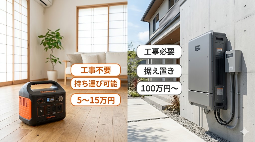 ポータブル電源と家庭用蓄電池の違い｜日本製を求める人が知るべきこと