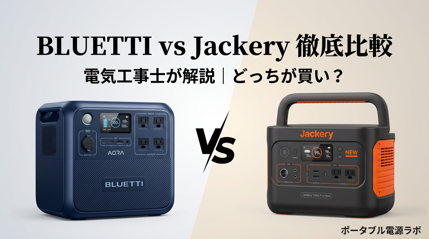 BLUETTI（ブルーティ）とJackery（ジャクリ）を徹底比較！どっちが買いか電気工事士が解説