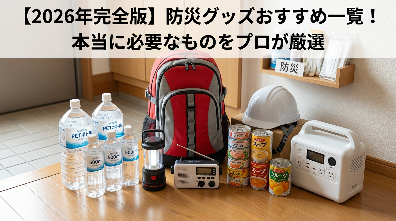 【2026年完全版】防災グッズおすすめ一覧!本当に必要