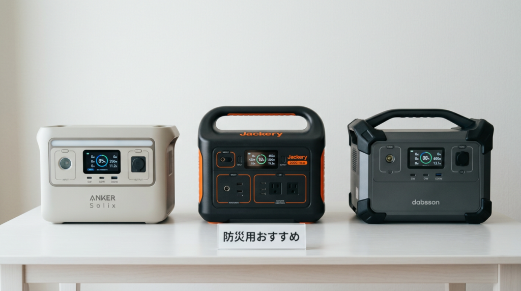 防災用ポータブル電源のおすすめ3選【電気工事士厳選】