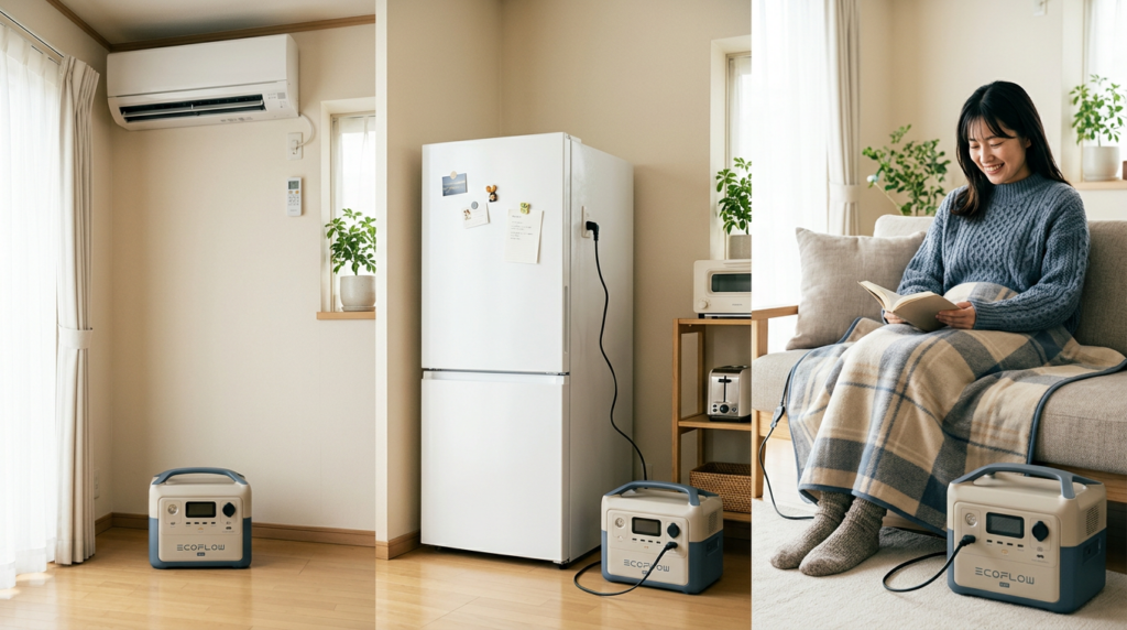 2000Whのポータブル電源で何ができる？家電別の稼働時間一覧