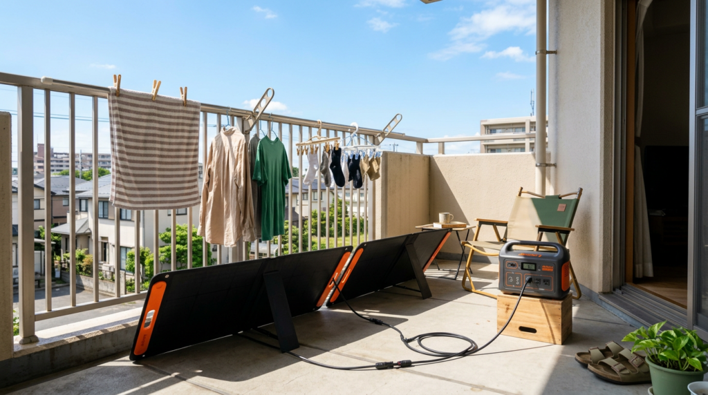 ソーラーパネルとのセットで停電長期化にも対応