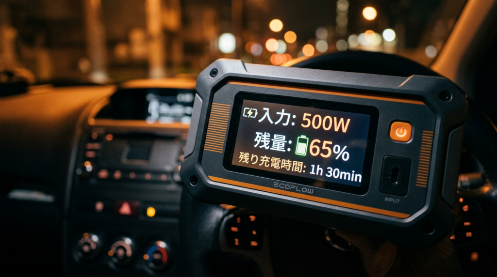 【容量別】ポータブル電源の走行充電にかかる時間の目安