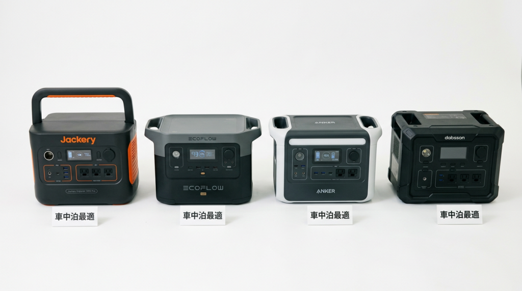 走行充電におすすめのポータブル電源4選