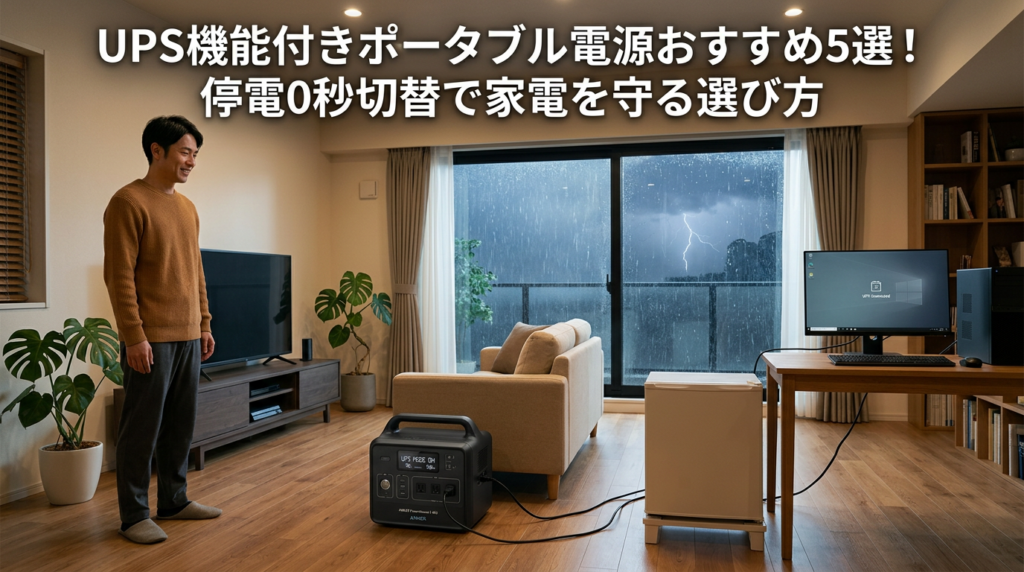 UPS機能付きポータブル電源おすすめ5選！停電0秒切替で家電を守る選び方