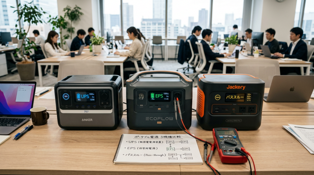 UPS・EPS・パススルー充電の違いを図解で整理