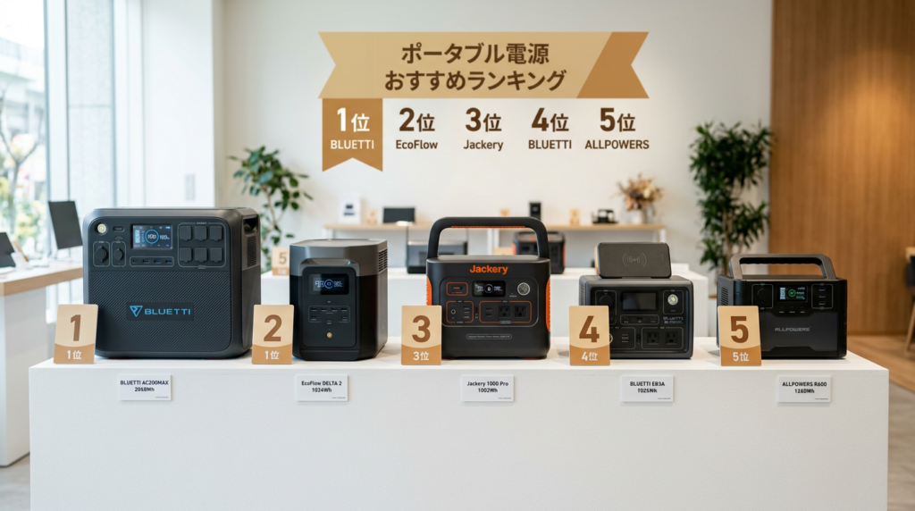 UPS機能付きポータブル電源おすすめ5選【2026年最新】