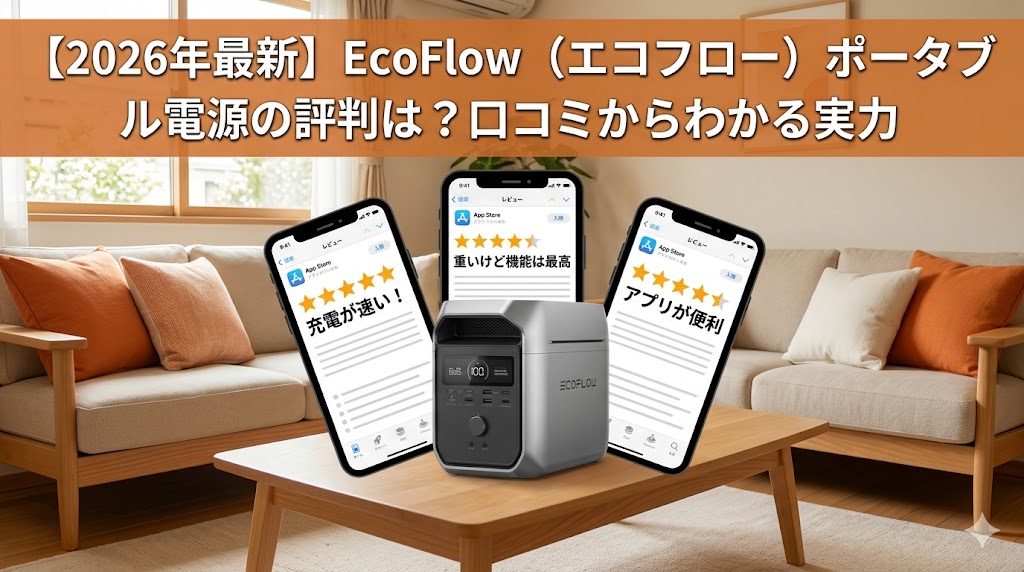 【2026年最新】EcoFlow（エコフロー）ポータブル電源の評判は？口コミからわかる実力