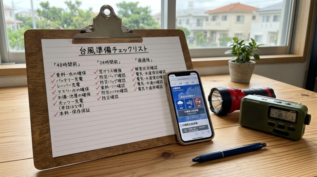 台風直撃前にやっておくべき準備チェックリスト