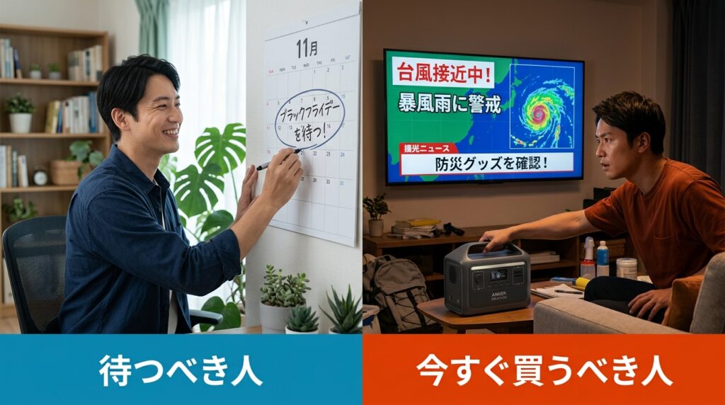 セールを待つべき人・今すぐ買うべき人