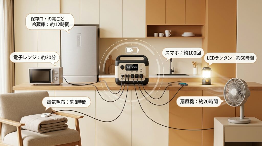 【家電別】停電時にバッテリーで使える家電一覧表