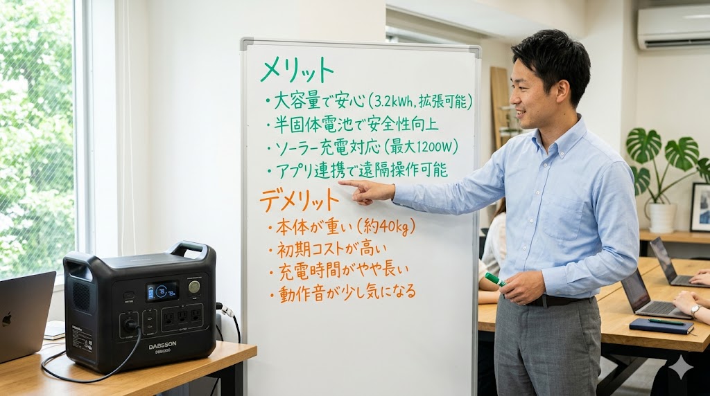 半固体電池搭載ポータブル電源のメリット・デメリット