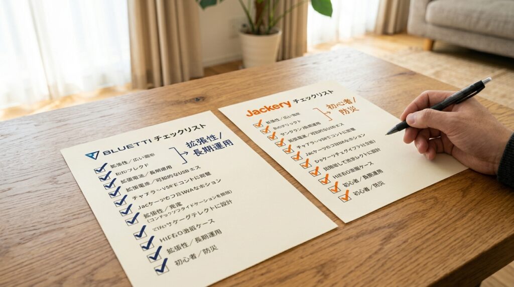 BLUETTIとJackeryで迷ったときの選び方