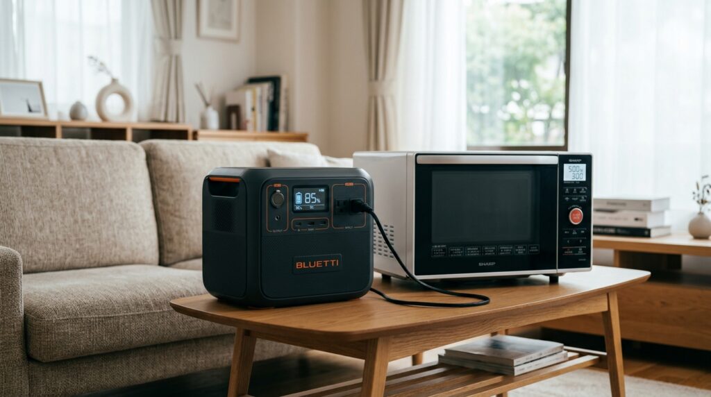 ポータブル電源で電子レンジは使える？結論と条件