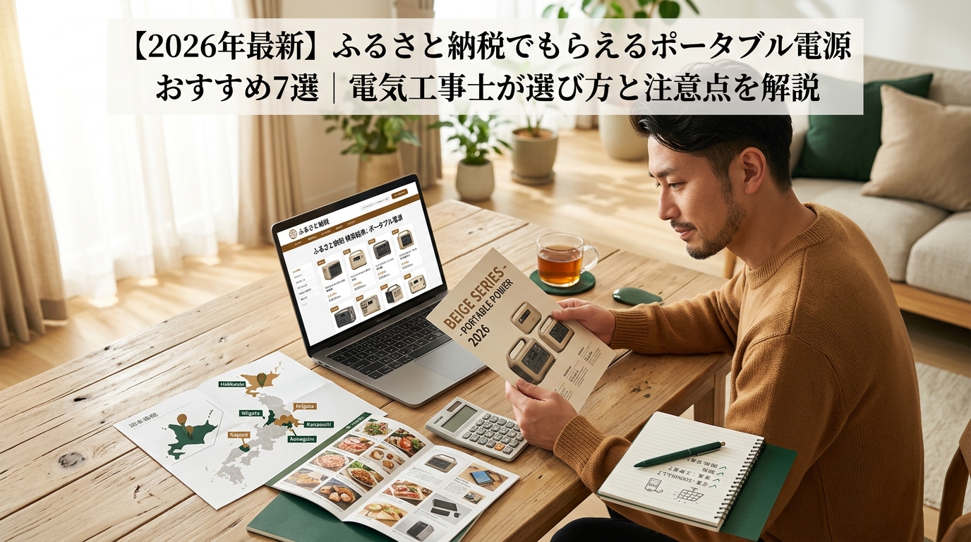 【2026年最新】ふるさと納税でもらえるポータブル電源おすすめ7選｜電気工事士が選び方と注意点を解説