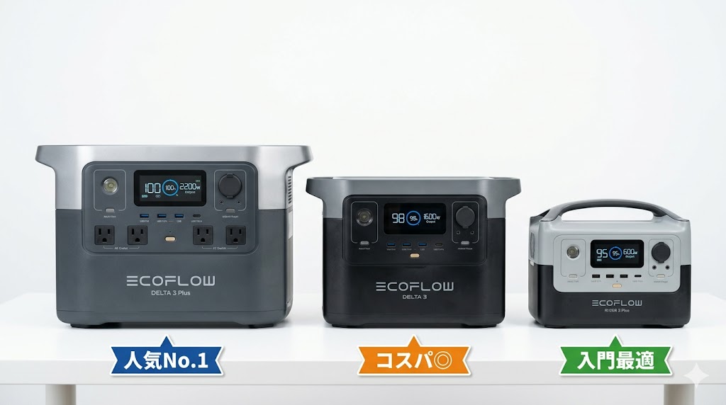 EcoFlowの人気モデル別 口コミ・評判まとめ