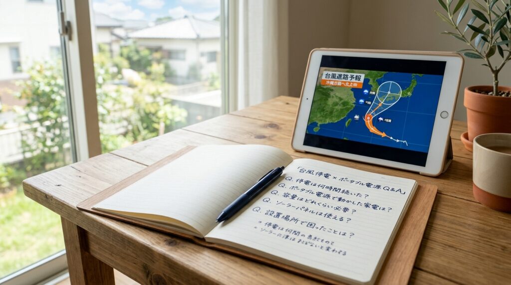 台風停電とポータブル電源のよくある質問