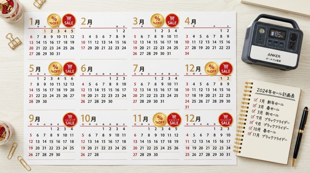 【2026年版】ポータブル電源セール年間カレンダー
